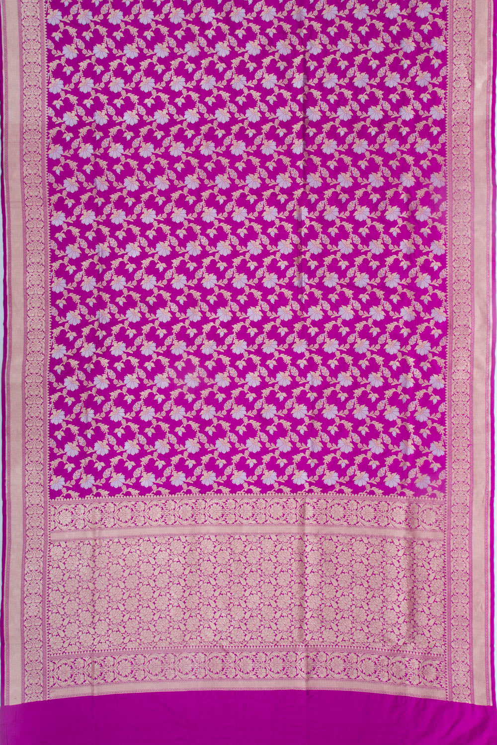 Banarasi Silk Jaal Magenta Pink Saree