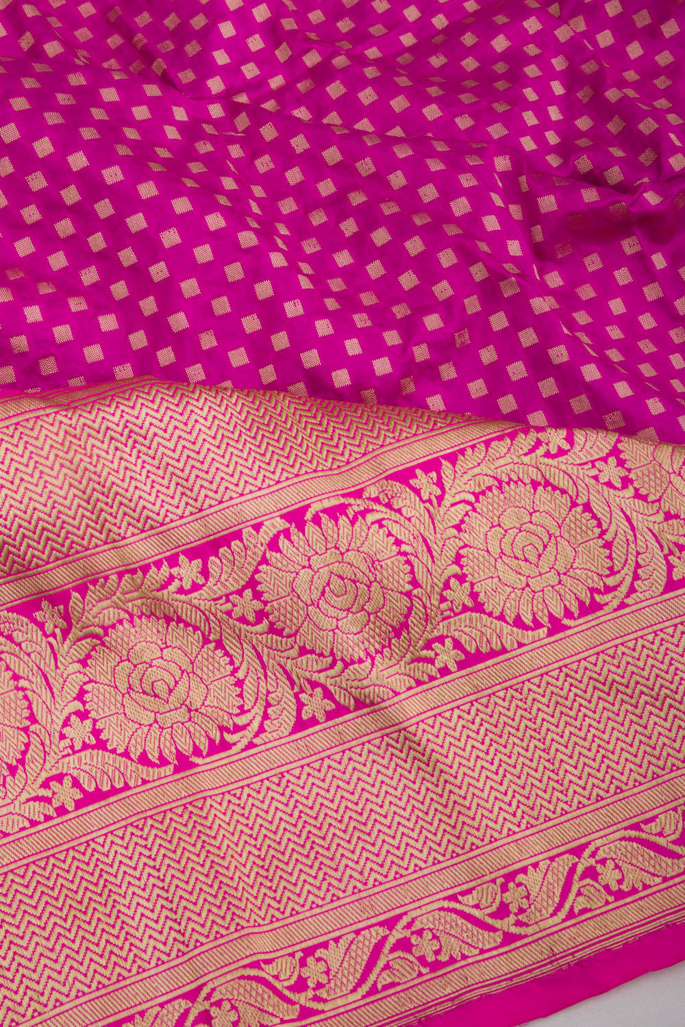 Banarasi Silk Brocade Pink Saree