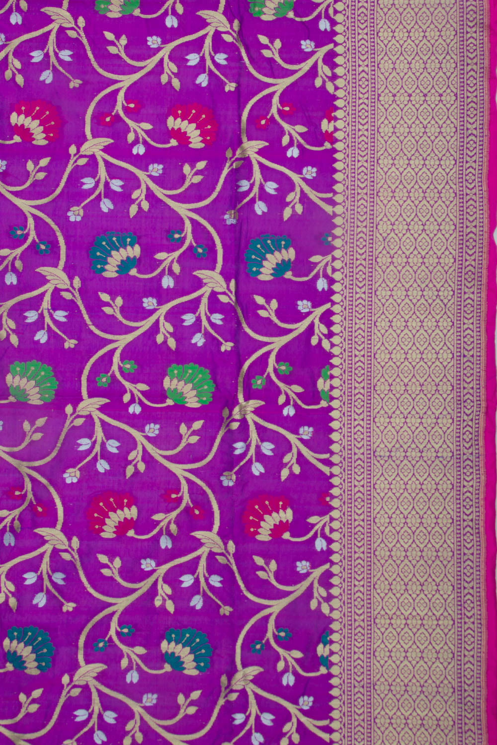 Banarasi Silk Jaal Purple Saree