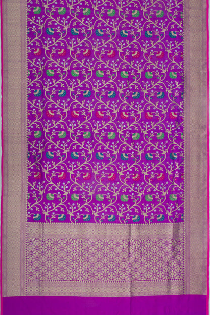 Banarasi Silk Jaal Purple Saree