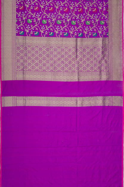 Banarasi Silk Jaal Purple Saree