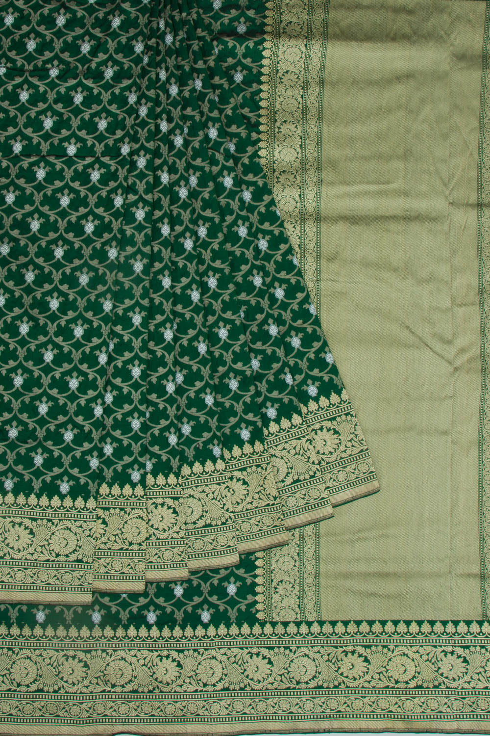 Banarasi Silk Brocade Green Saree