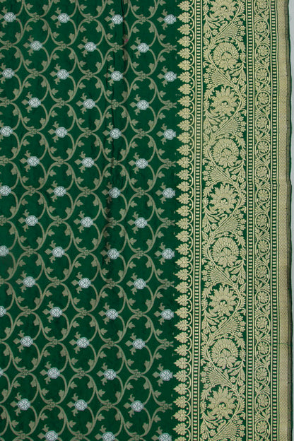 Banarasi Silk Brocade Green Saree