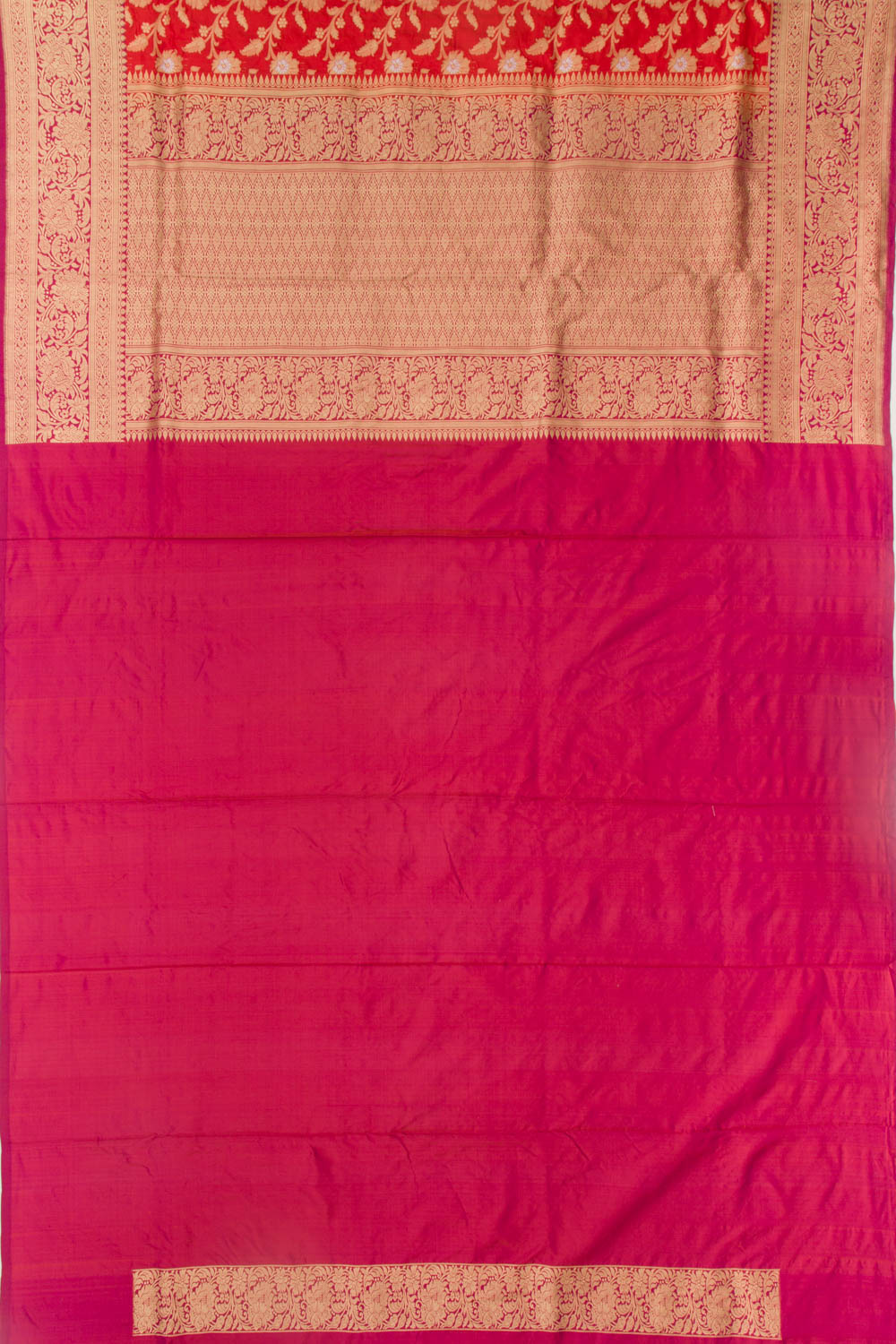 Banarasi Silk Jaal Red Saree