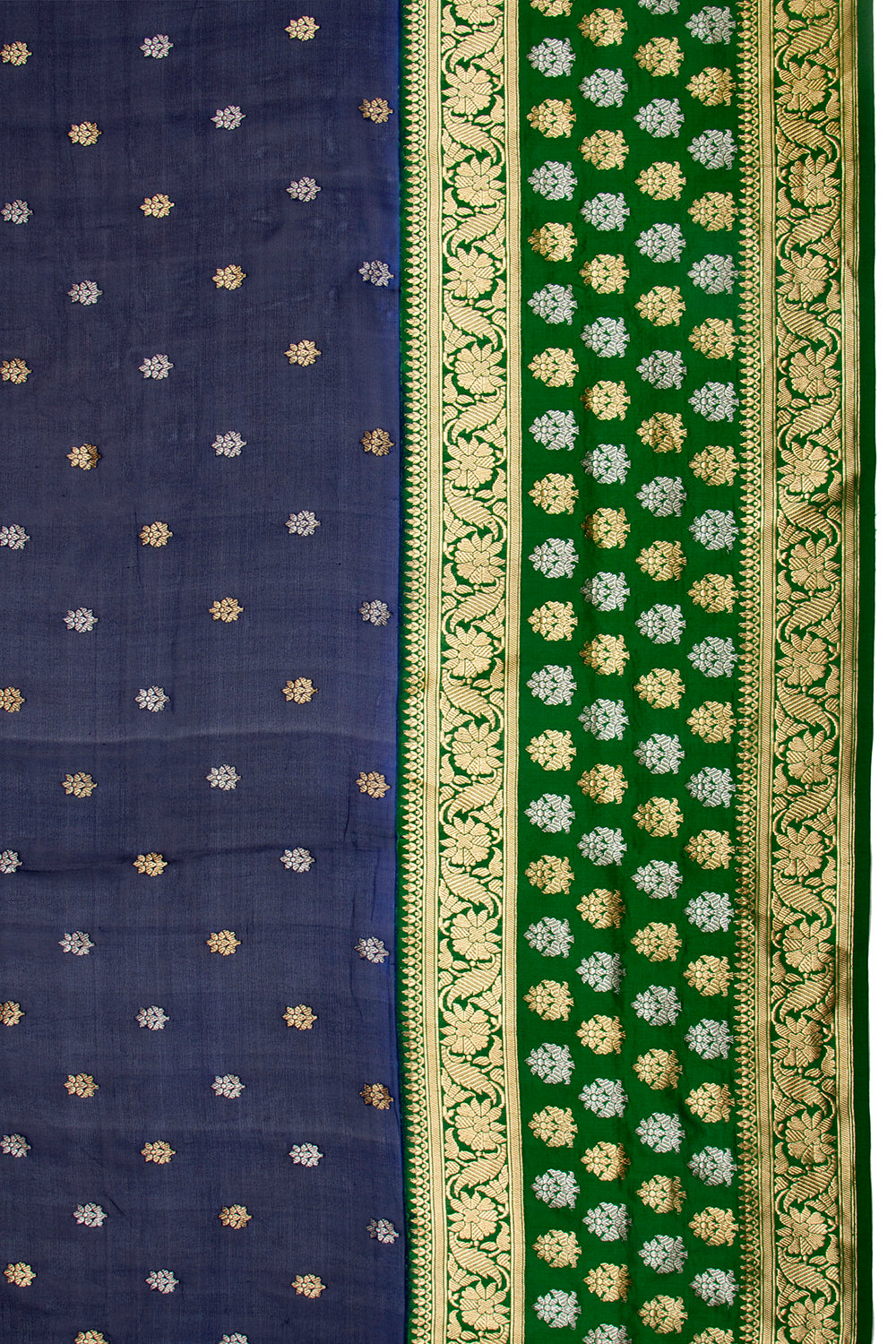 Banarasi Georgette Butta Dark Blue Saree