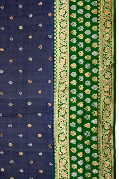 Banarasi Georgette Butta Dark Blue Saree