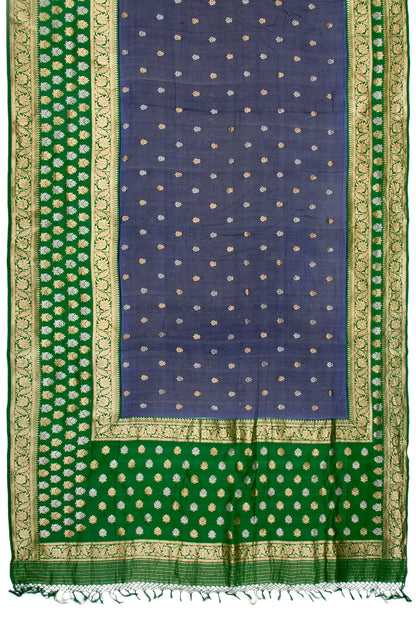Banarasi Georgette Butta Dark Blue Saree