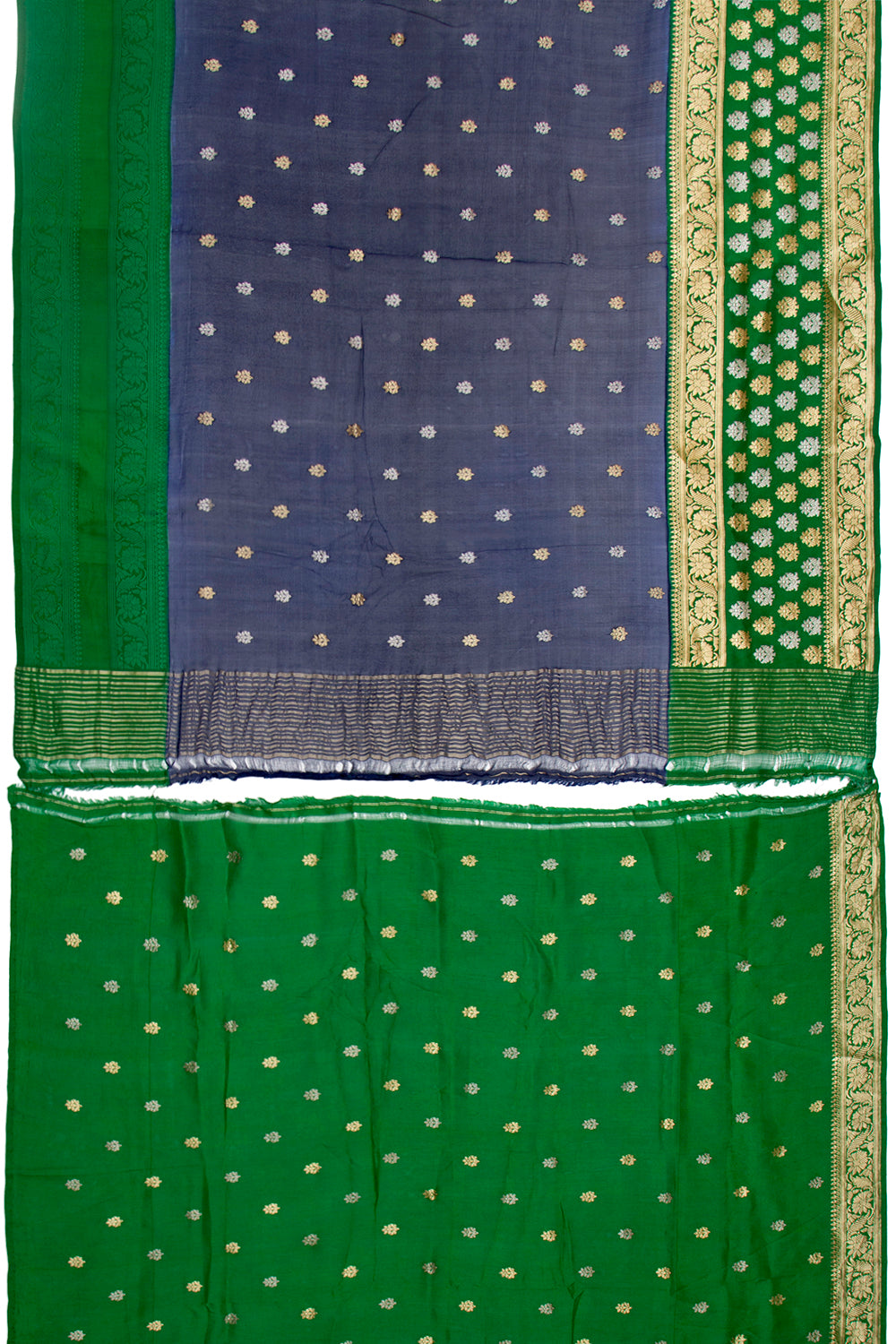 Banarasi Georgette Butta Dark Blue Saree