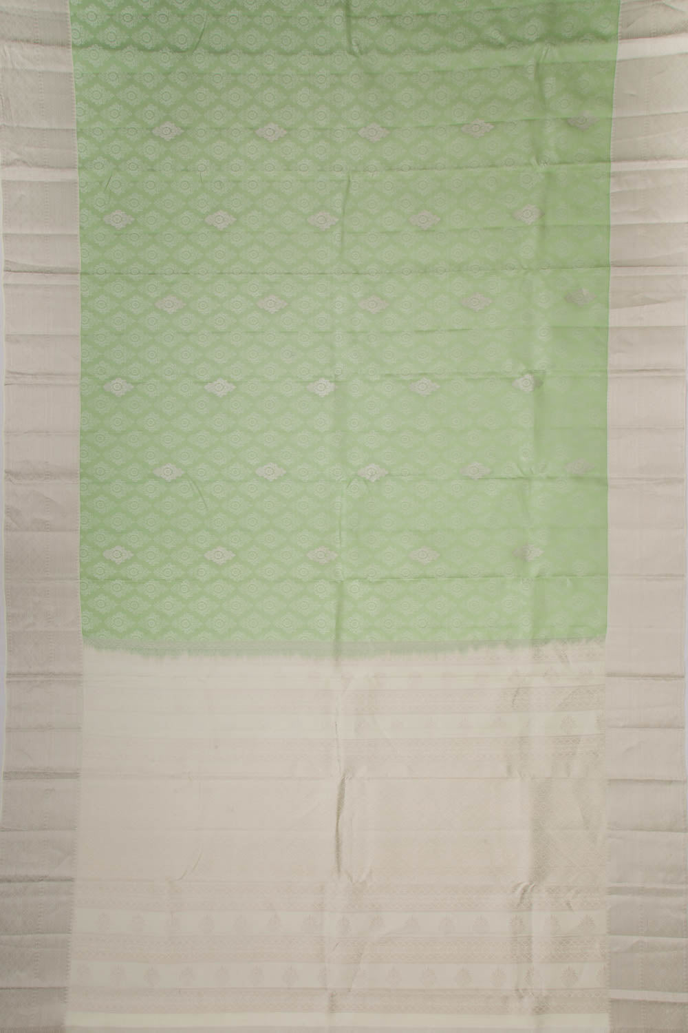 Taranga Kanchi Silk Jacquard And Butta Pastel Green Saree