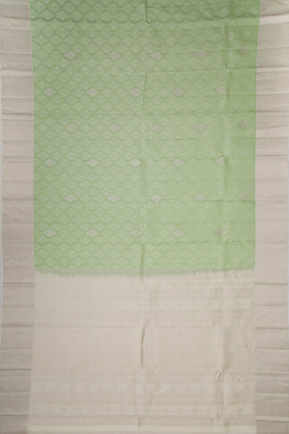Taranga Kanchi Silk Jacquard And Butta Pastel Green Saree