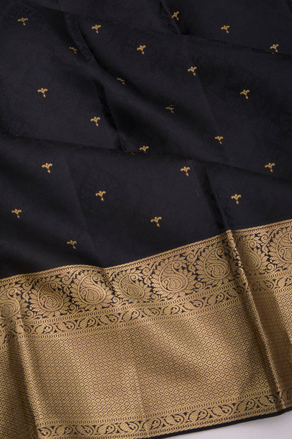 Taranga Kanchi Silk Jacquard Black Saree