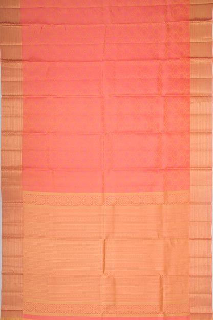 Taranga Kanchi Silk Jacquard Dual Tone Orange and Pink Saree