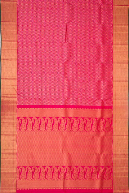 Kanchipuram Silk Brocade Pink Saree