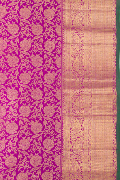 Kanchipuram Silk Jaal Purple Saree