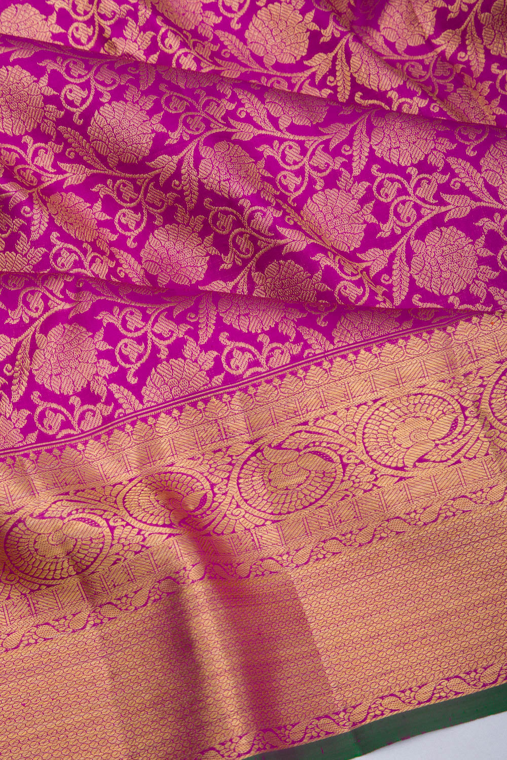 Kanchipuram Silk Jaal Purple Saree