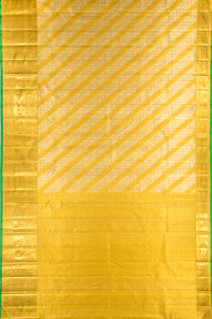Kanchipuram Silk Tissue Brocade Gold Saree