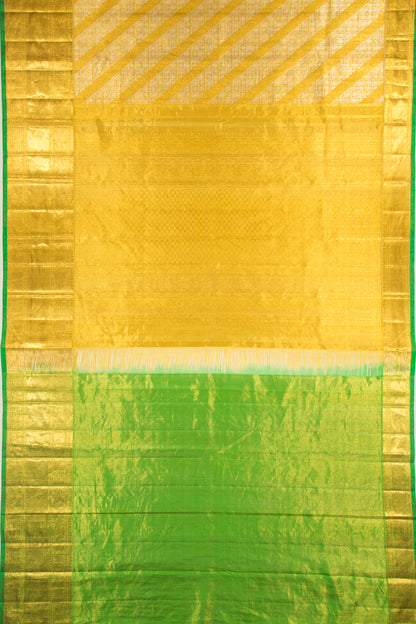 Kanchipuram Silk Tissue Brocade Gold Saree