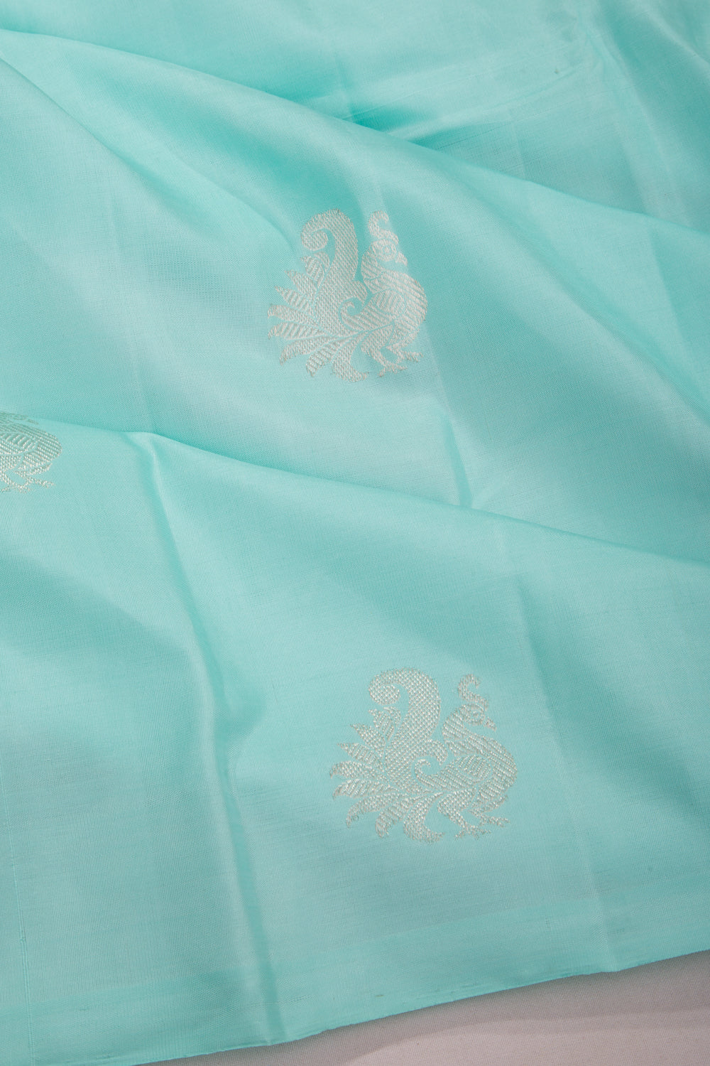 Kanchipuram Silk Butta Sky Blue Saree