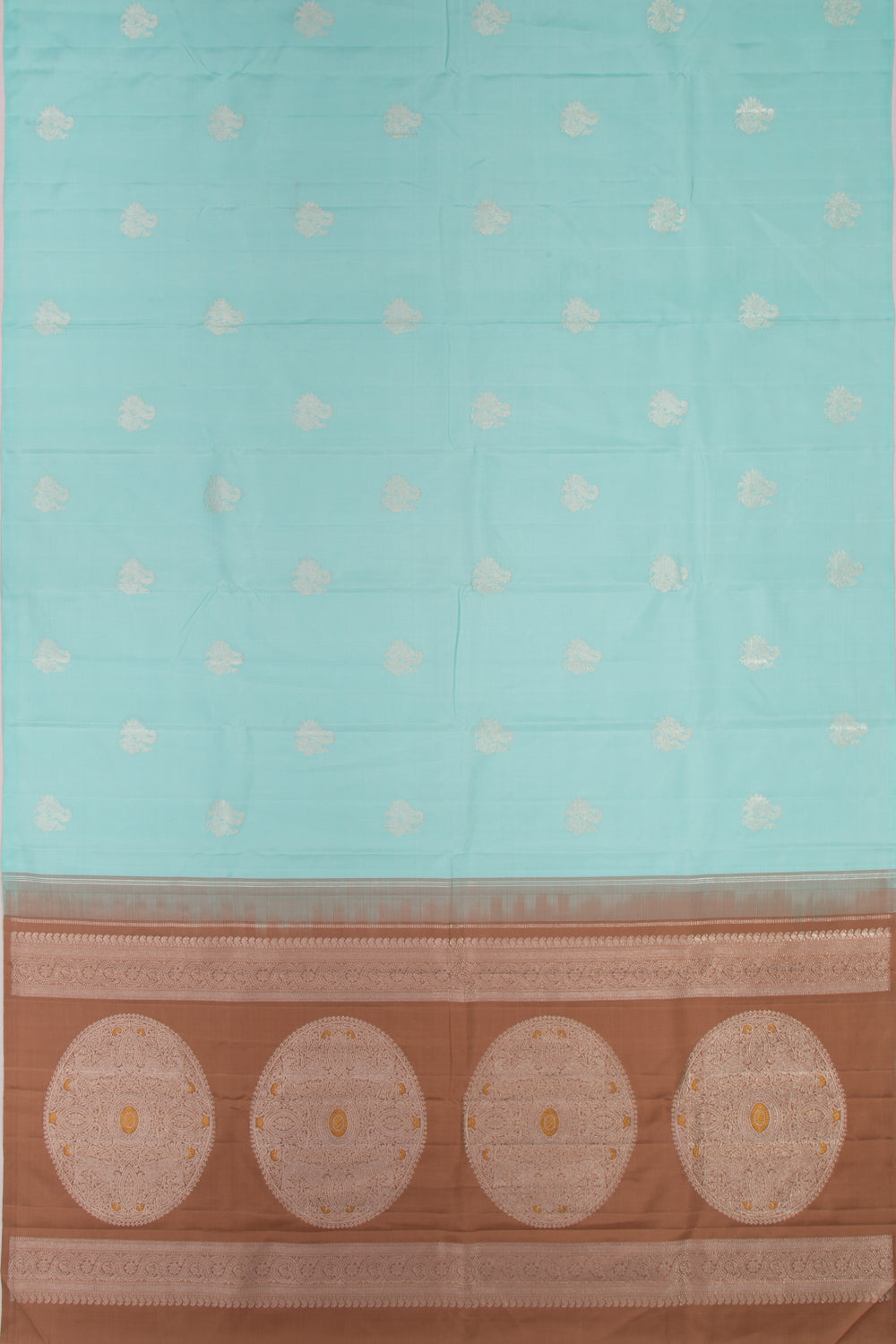 Kanchipuram Silk Butta Sky Blue Saree