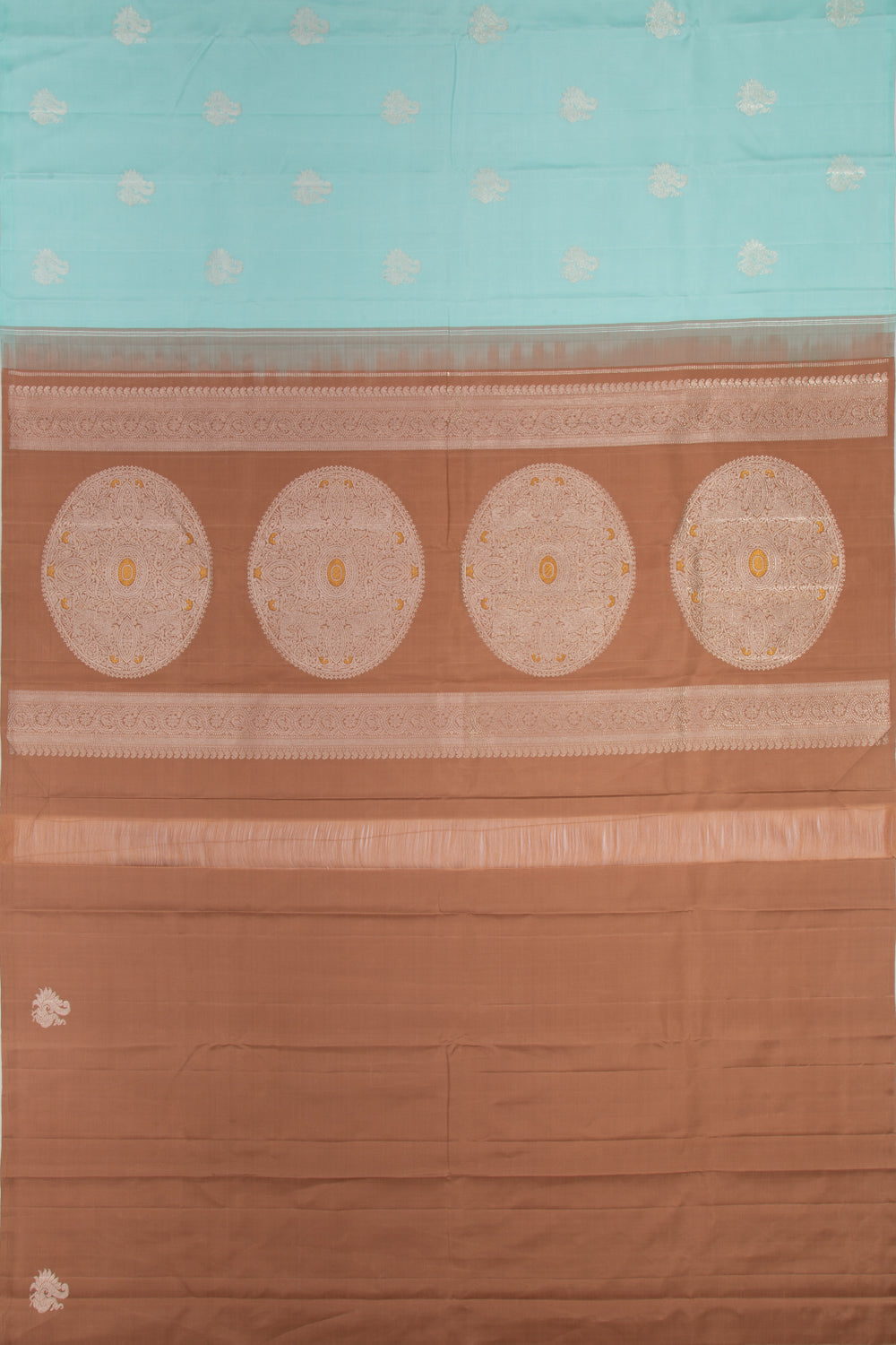 Kanchipuram Silk Butta Sky Blue Saree