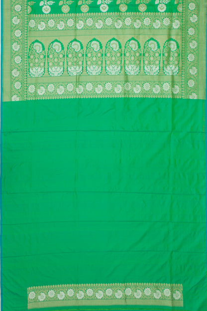 Banarasi Silk Kadwa Jaal Sea Green Saree