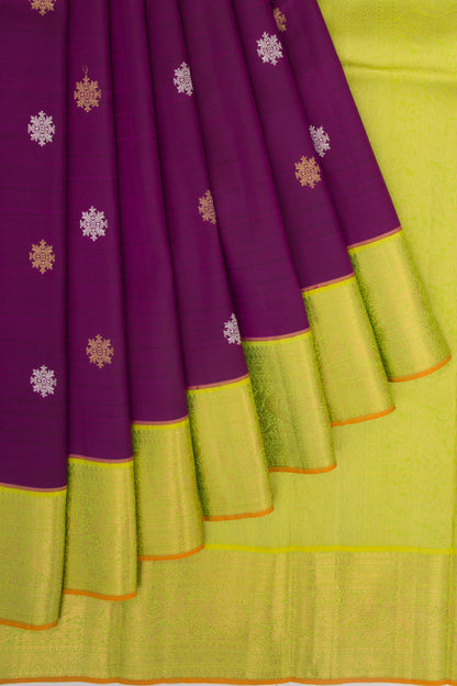 Kanchipuram Silk Butta Purple Saree