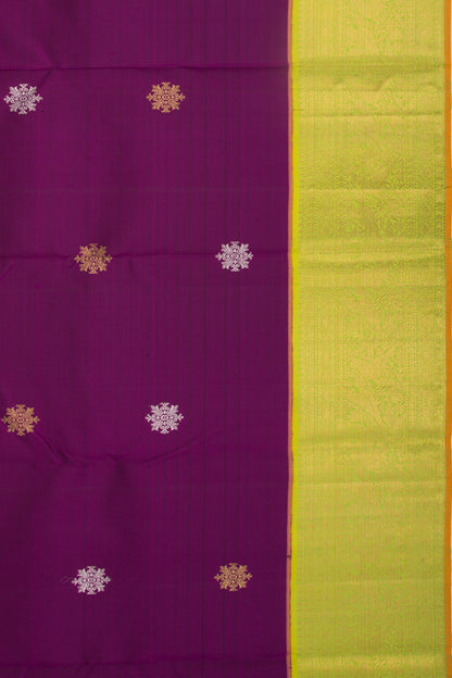 Kanchipuram Silk Butta Purple Saree