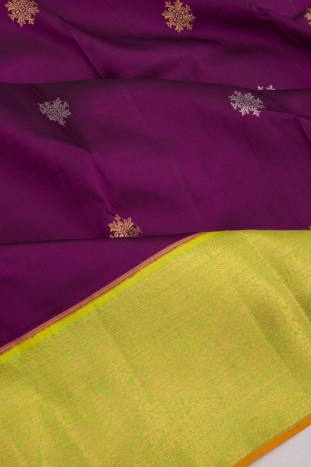 Kanchipuram Silk Butta Purple Saree