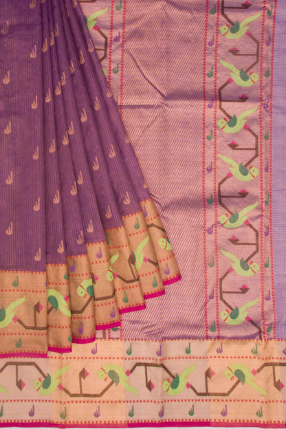 Kota Silk Tissue Butta Purple Saree