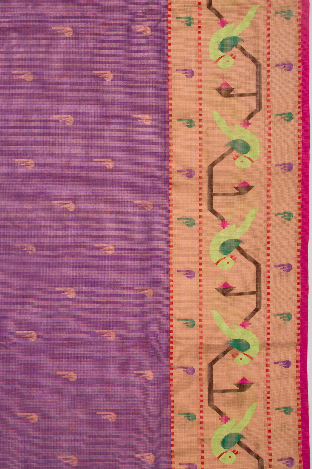 Kota Silk Tissue Butta Purple Saree
