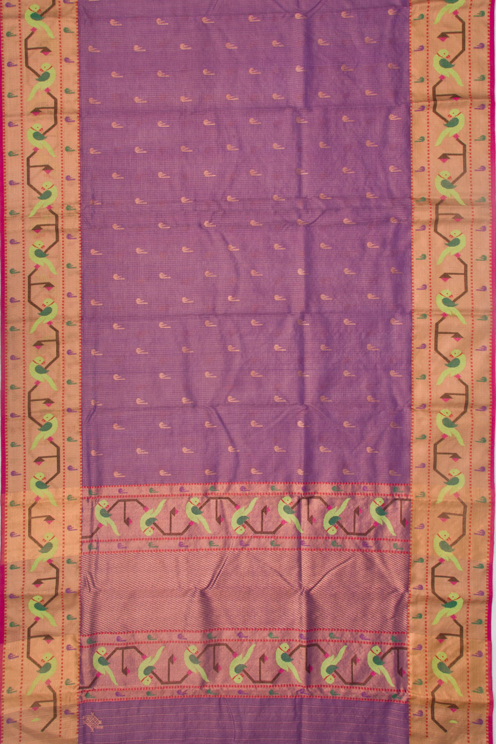 Kota Silk Tissue Butta Purple Saree