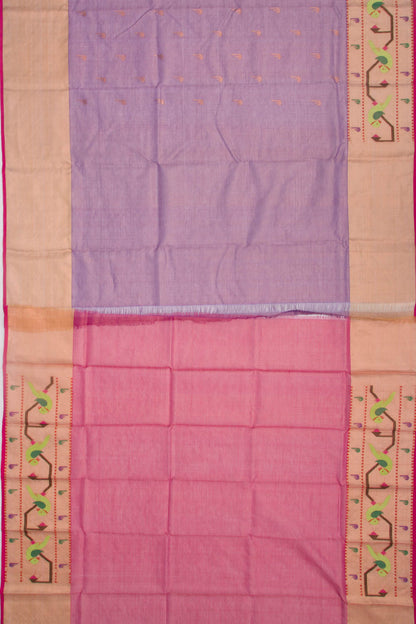 Kota Silk Tissue Butta Purple Saree