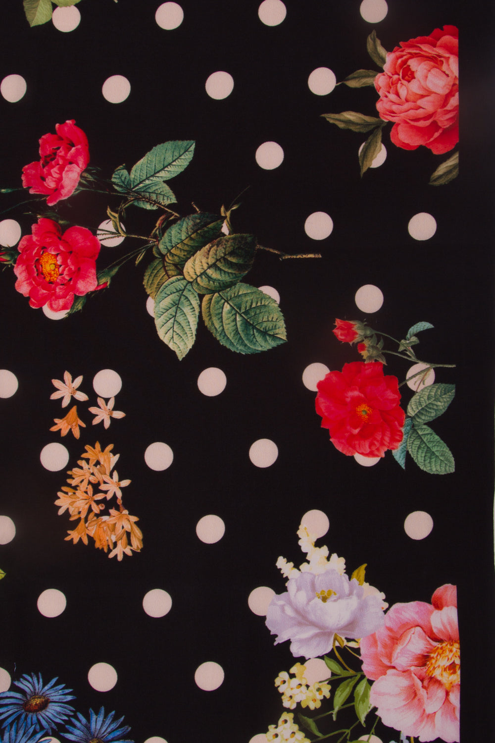 Georgette Floral Printed Black Saree