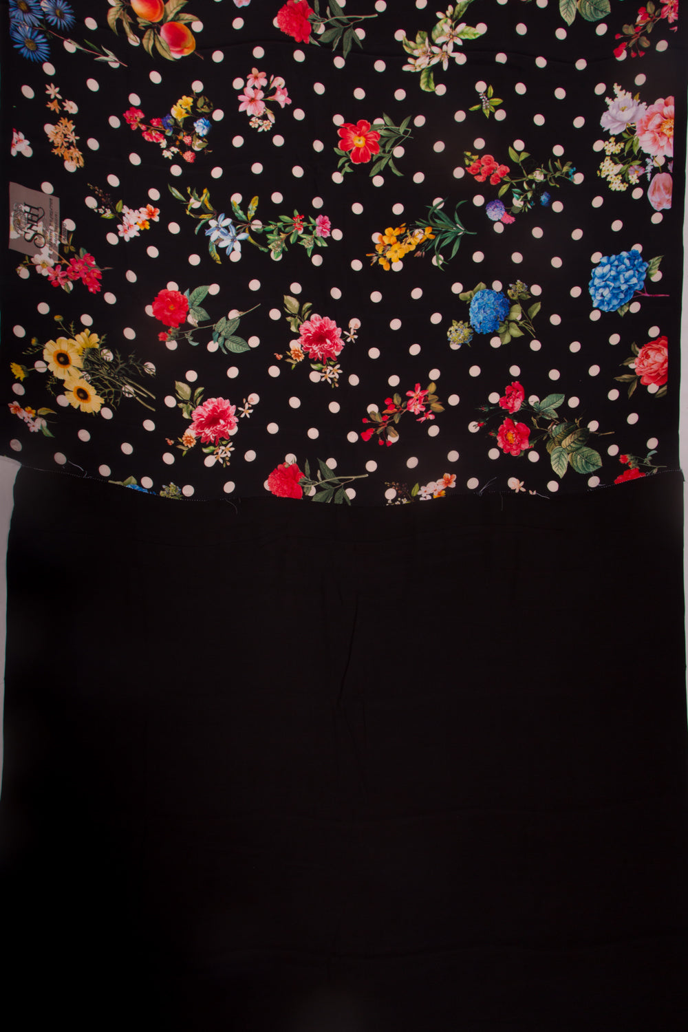 Georgette Floral Printed Black Saree