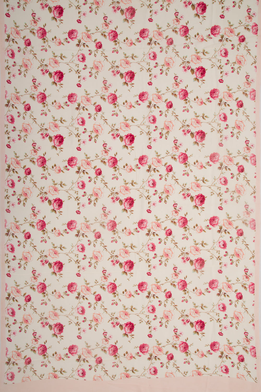 Georgette Floral Printed Cream Saree