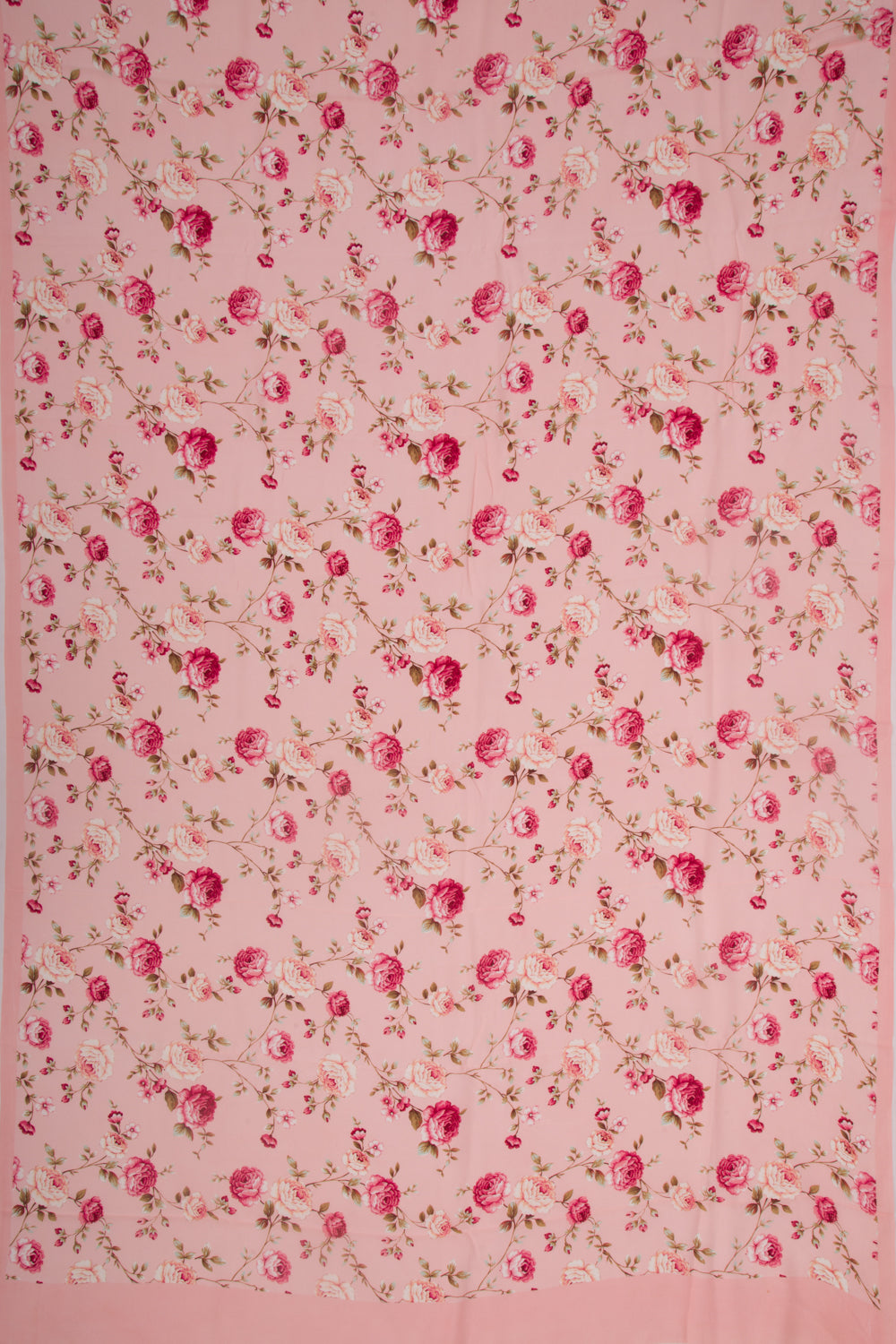 Georgette Floral Printed Pink Saree