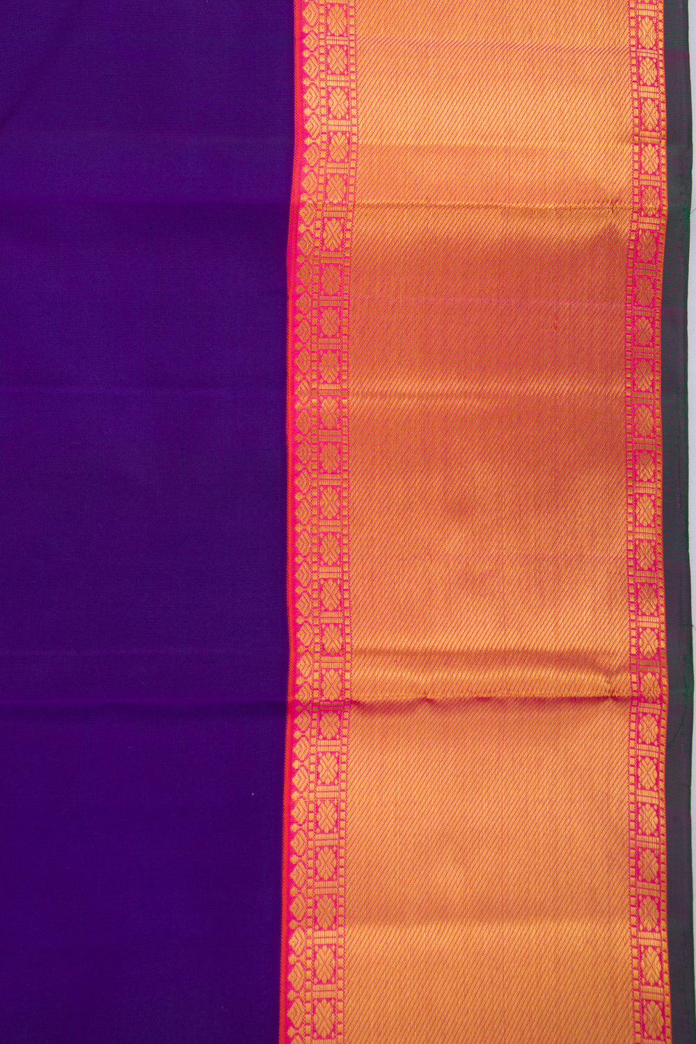 Kanchipuram Silk Plain Dark Blue Saree