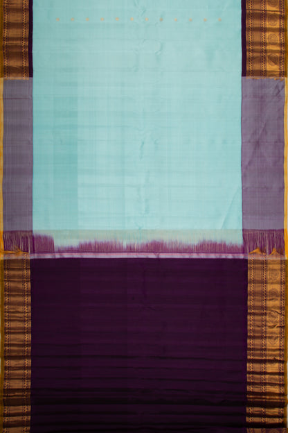 Gadwal Silk Butta Sky Blue Saree