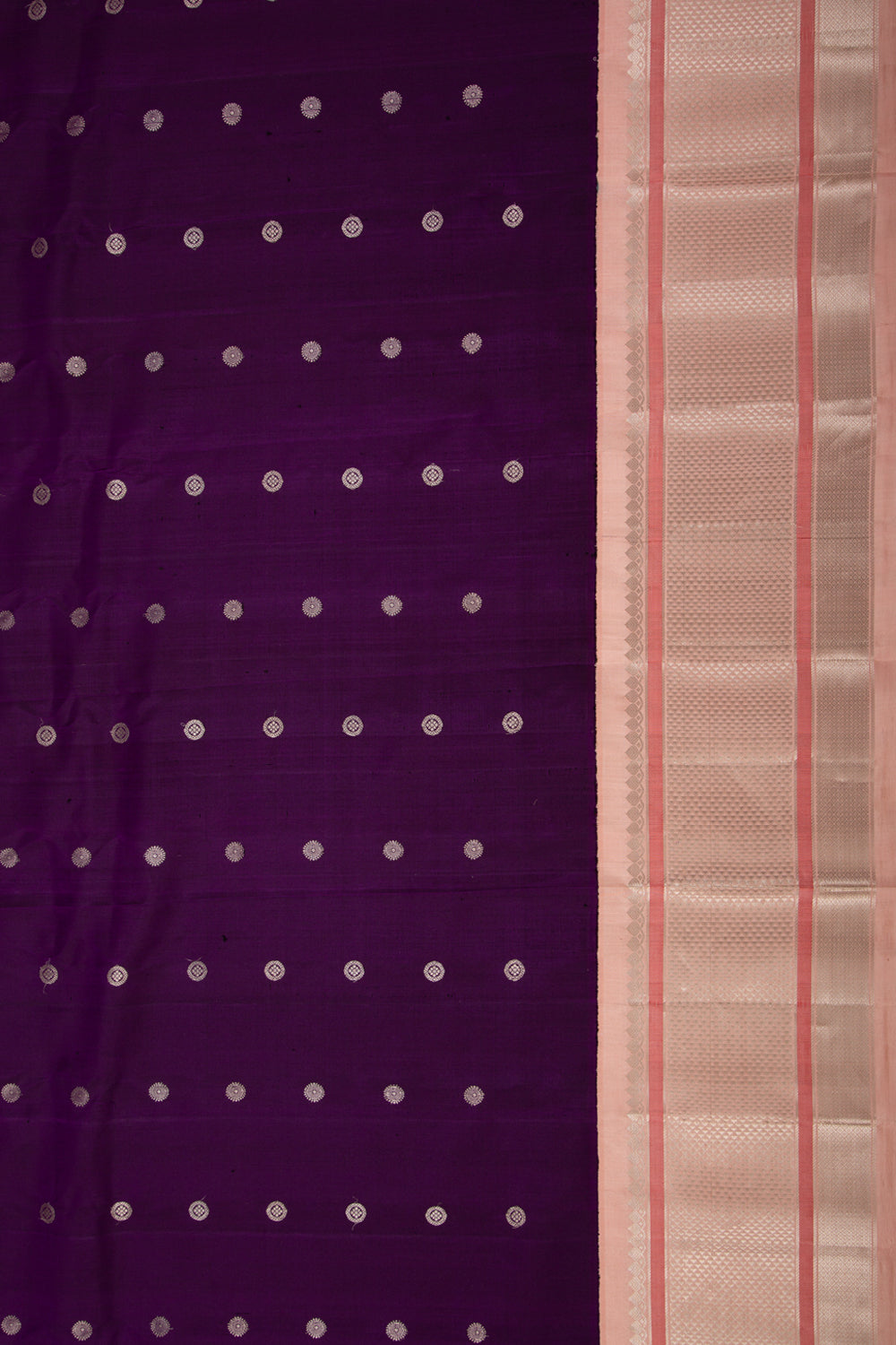 Gadwal Silk Butta Purple Saree