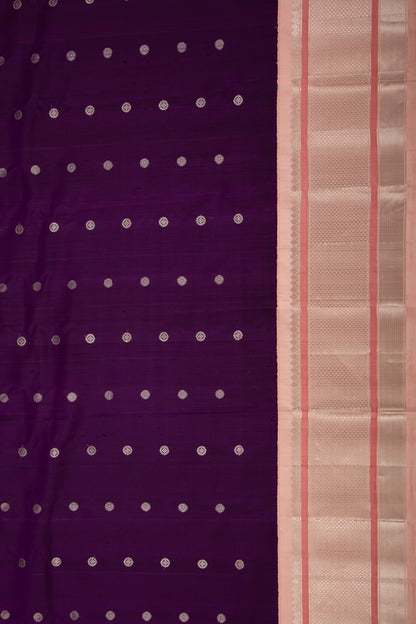 Gadwal Silk Butta Purple Saree