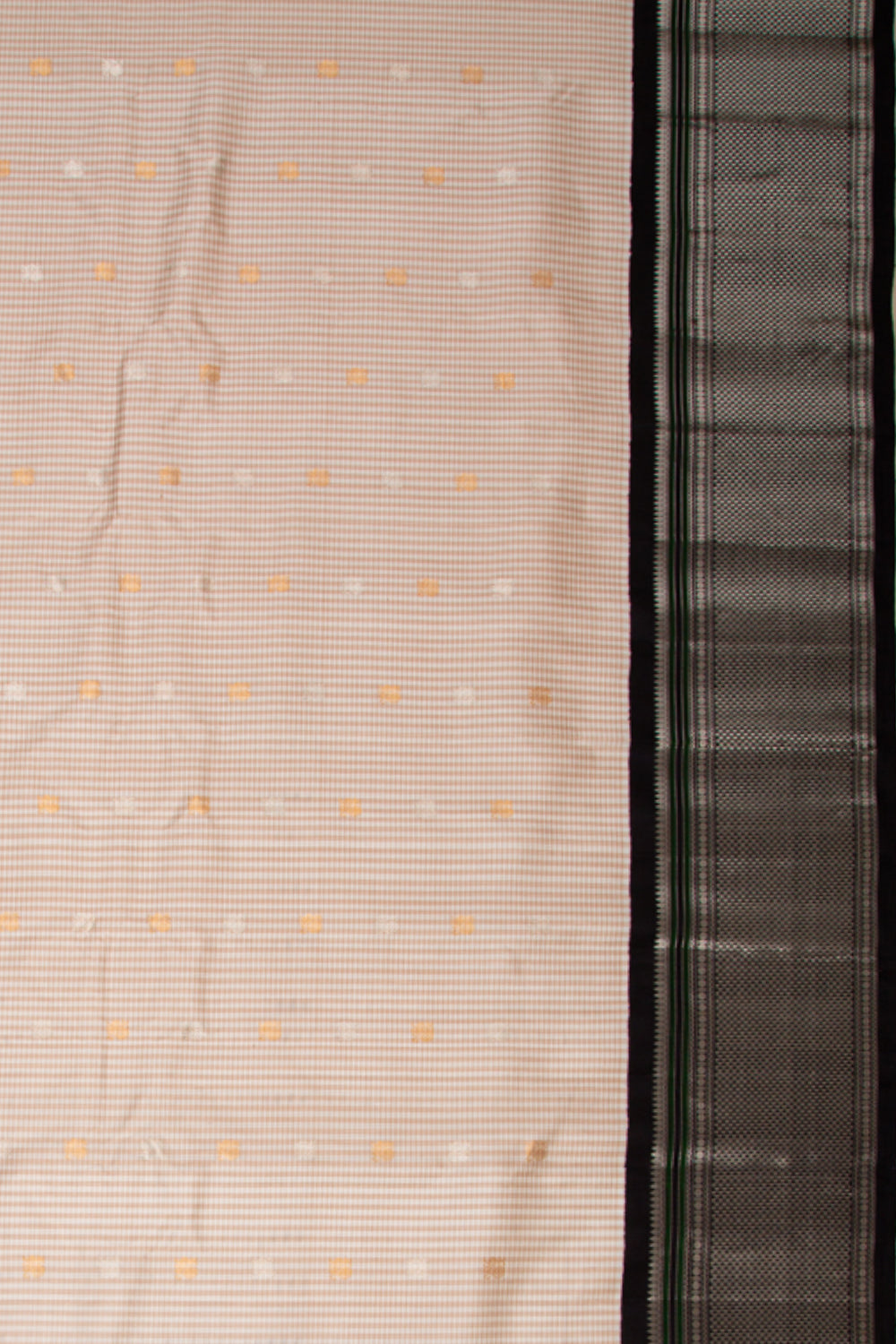 Gadwal Silk Checks And Butta Off-White Saree