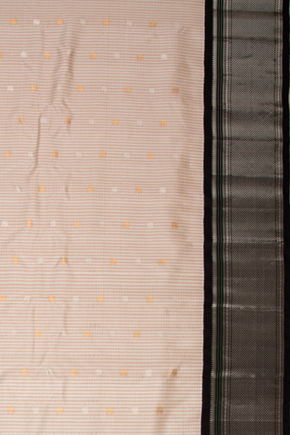 Gadwal Silk Checks And Butta Off-White Saree