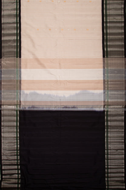 Gadwal Silk Checks And Butta Off-White Saree