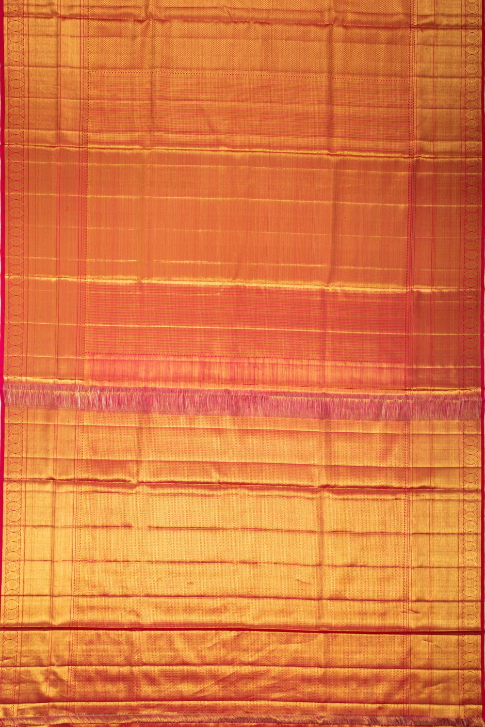 Kanchipuram Silk Tissue Brocade Red Saree