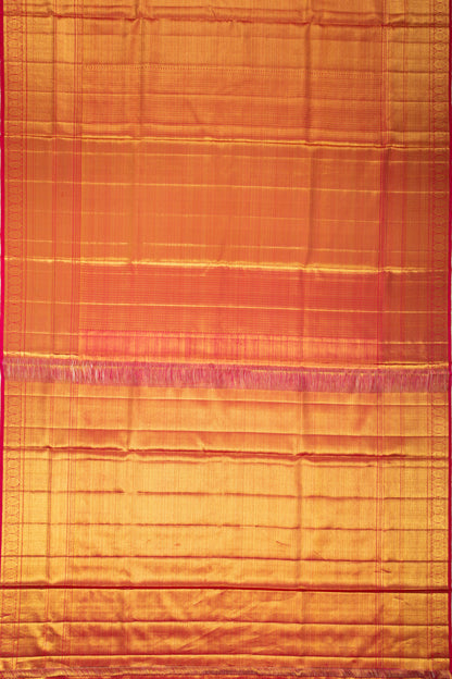 Kanchipuram Silk Tissue Brocade Red Saree