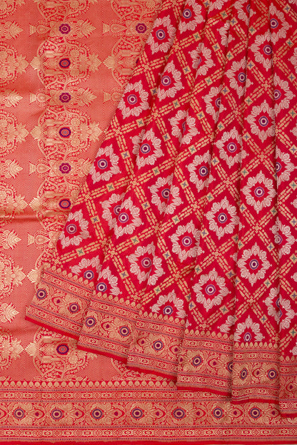 Banarasi Silk Brocade Red Saree