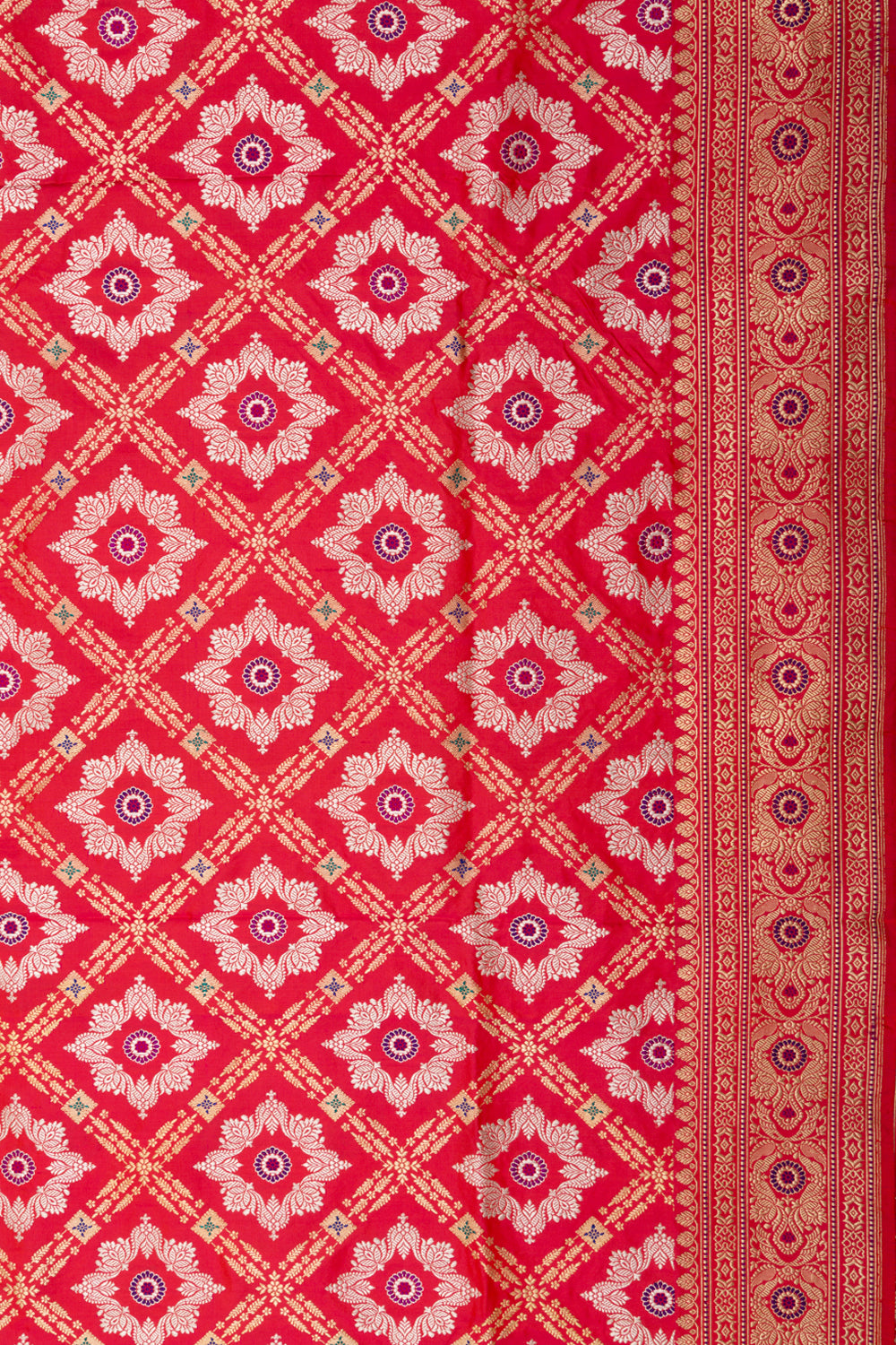 Banarasi Silk Brocade Red Saree