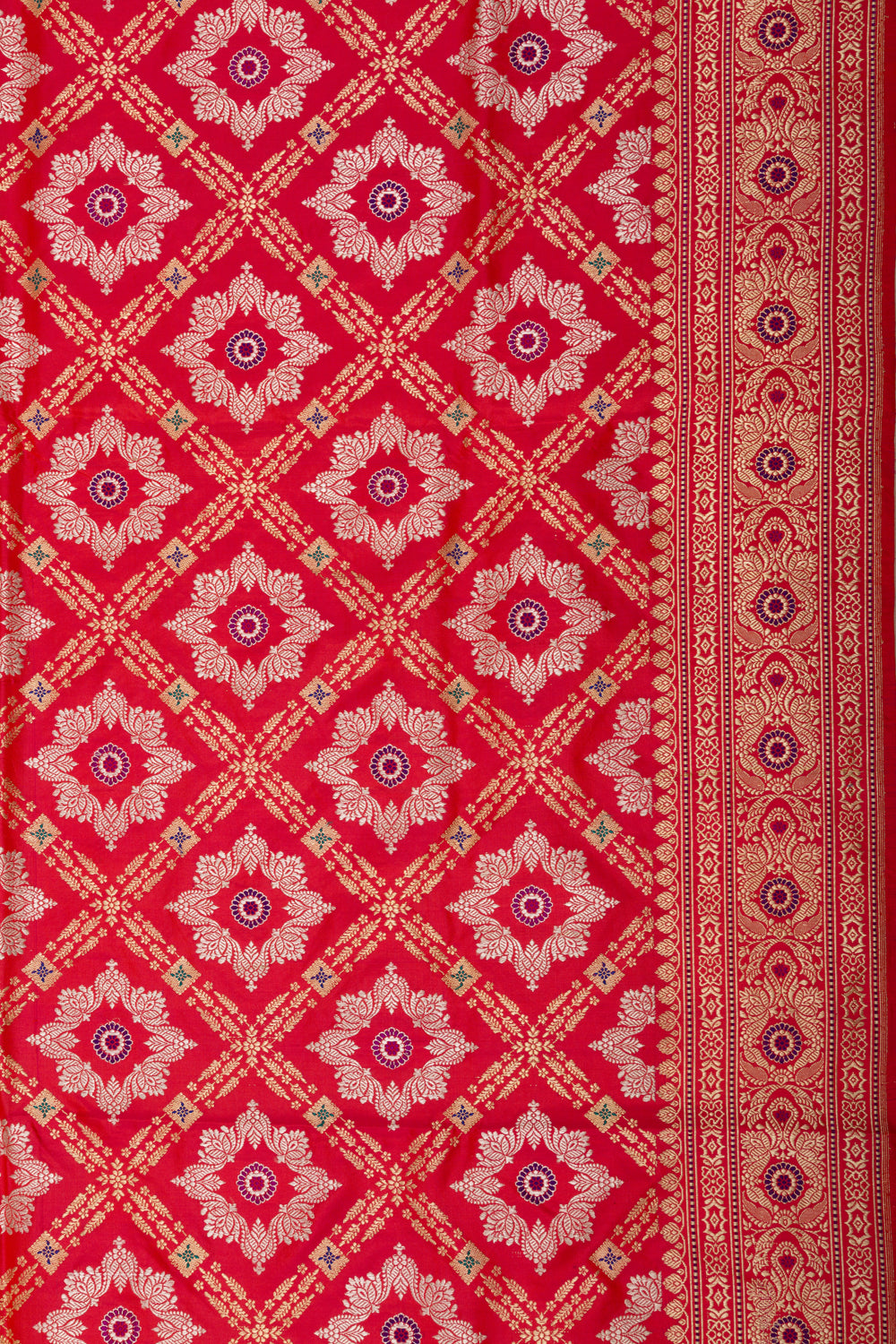 Banarasi Silk Brocade Red Saree