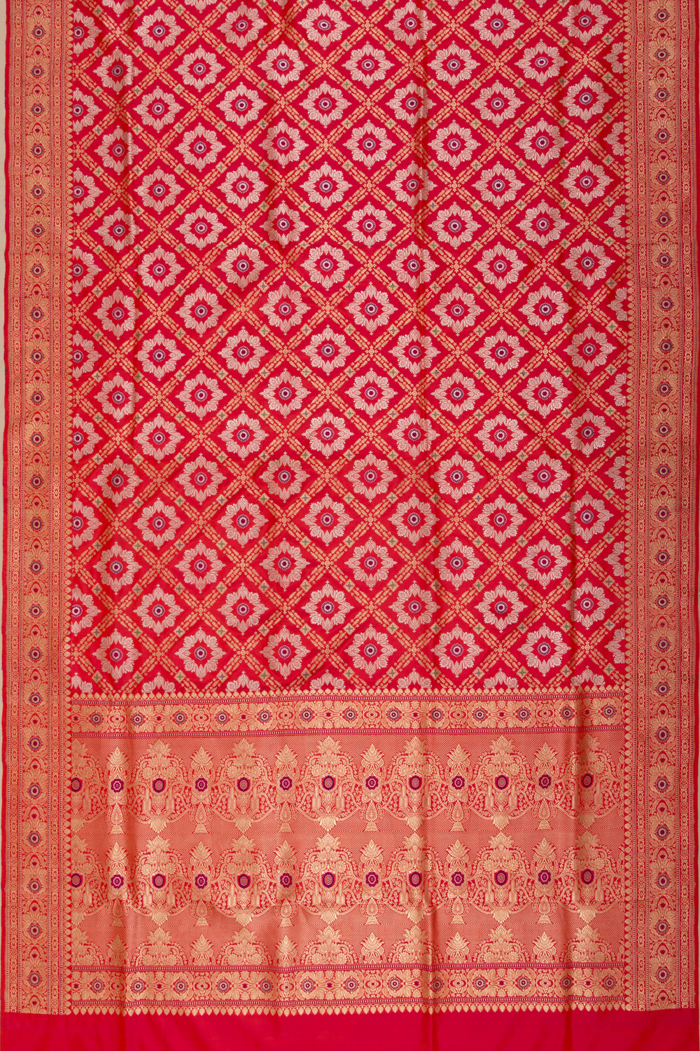 Banarasi Silk Brocade Red Saree