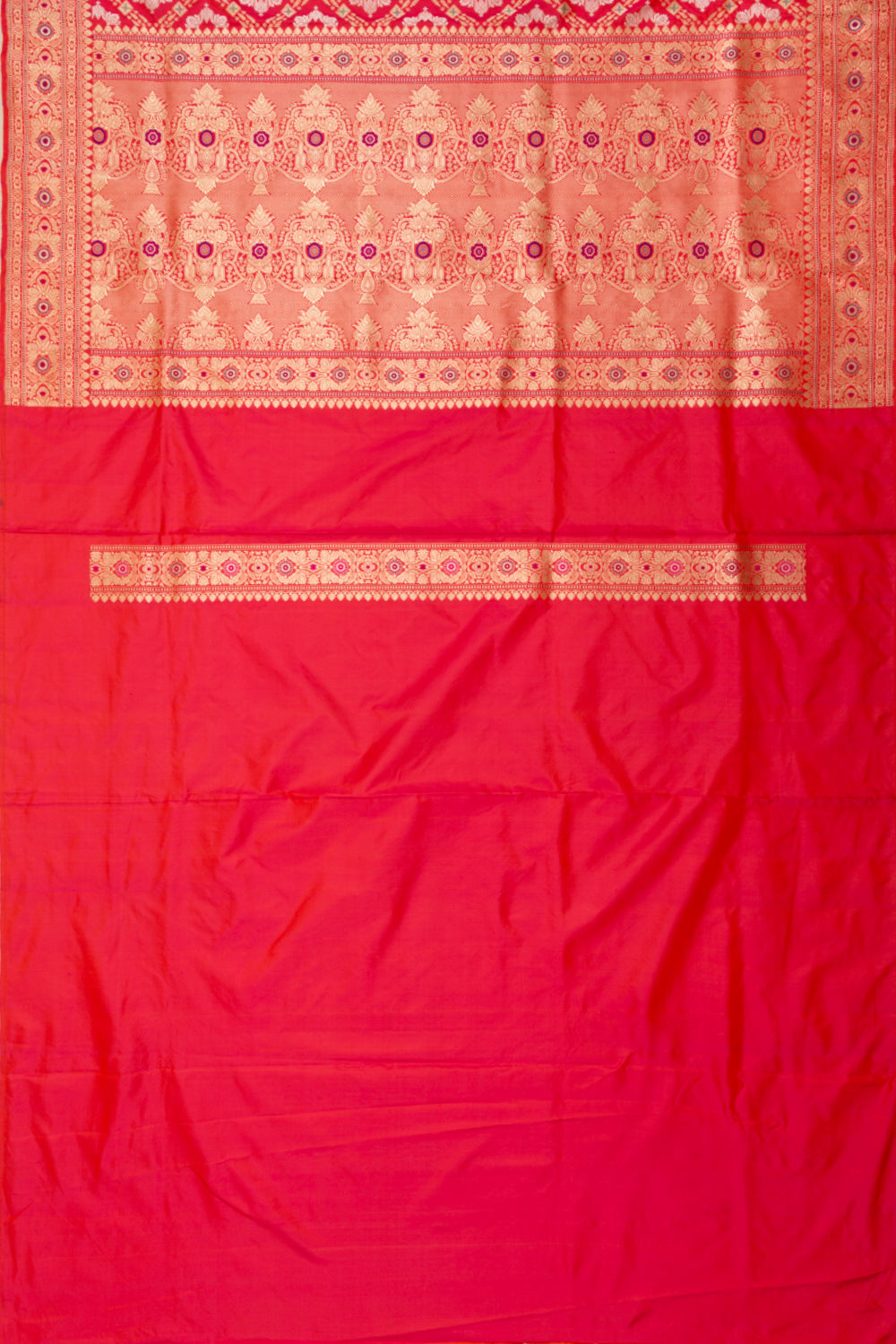 Banarasi Silk Brocade Red Saree